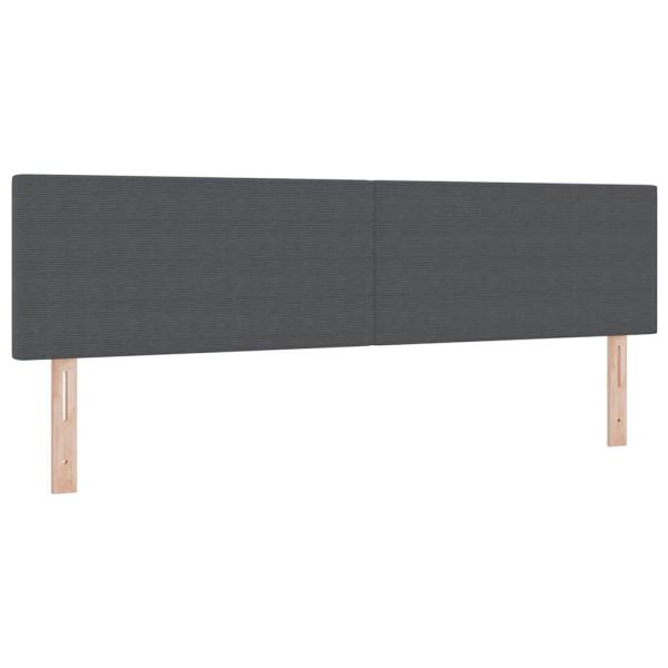 Boxspringbett mit Matratze Dunkelgrau Super King Cordstoff