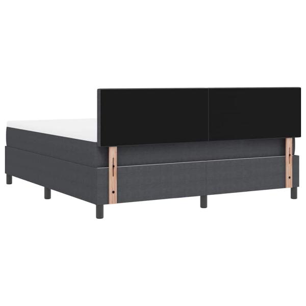 Boxspringbett mit Matratze Dunkelgrau Super King Cordstoff