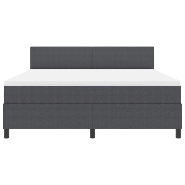 Boxspringbett mit Matratze Dunkelgrau Super King Cordstoff