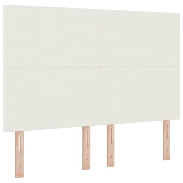 Boxspringbett mit Matratze & LED Creme 140x200 cm Cordstoff