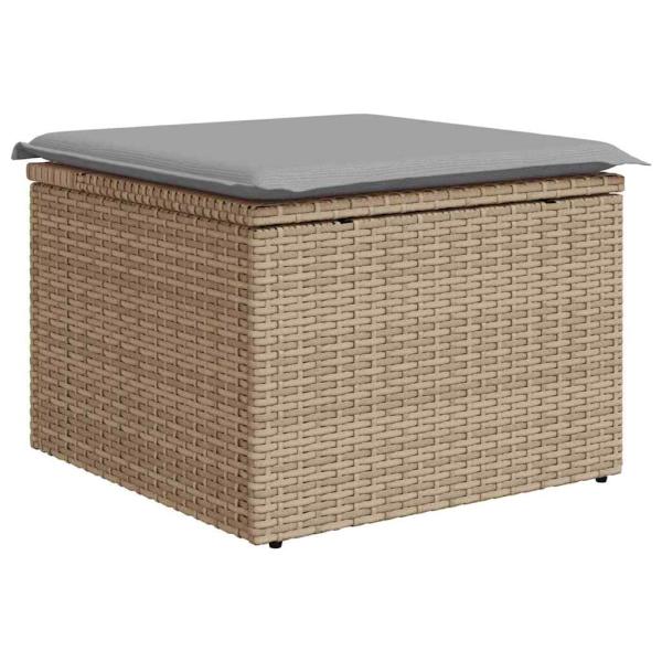 Gartensofa-set 8 stk. Beige Poly-Rattan