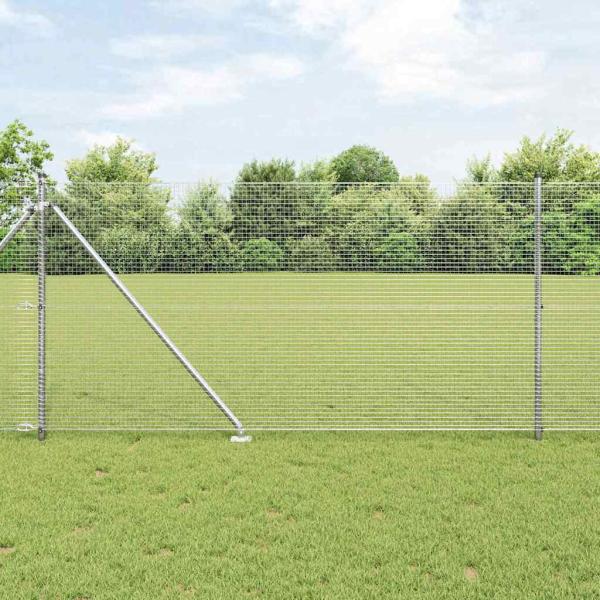 ARDEBO.de - Zaunpfahlset Set aus 2 Verzinkter Stahl 25 x 1 m Robust