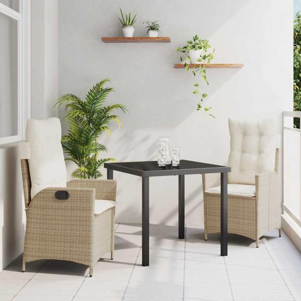 ARDEBO.de -   Set aus 2 Beige und Creme-Weiß