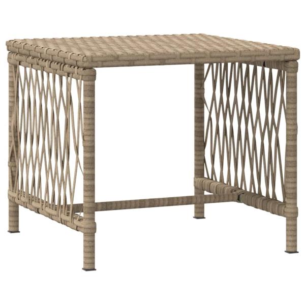 Sonnenliege Set Set aus 3 Beige PE Rattan, Metall Faltbar