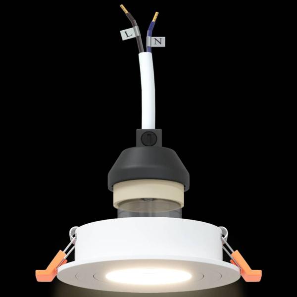 Einbau-Spots 24 Stk Rund GU10 Weiß Ø91 mm