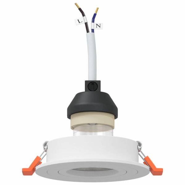 Einbau-Spots 24 Stk Rund GU10 Weiß Ø91 mm