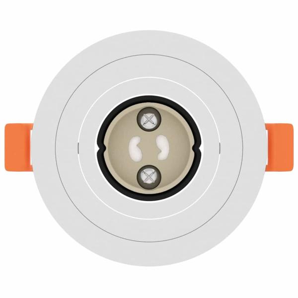 Einbau-Spots 24 Stk Rund GU10 Weiß Ø91 mm