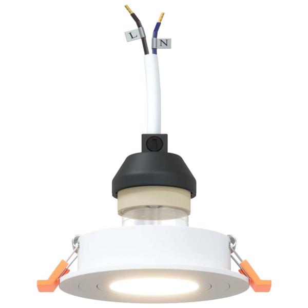 Einbau-Spots 24 Stk Rund GU10 Weiß Ø91 mm