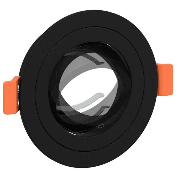 Einbauspotlights 6 Stück Rund GU10 Schwarz Ø91 mm