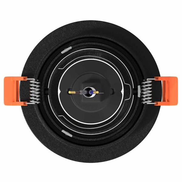 Einbauspotlights 6 Stück Rund GU10 Schwarz Ø91 mm