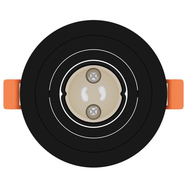 Einbaustrahler 24 Stk. Rund GU10 Schwarz Ø91 mm