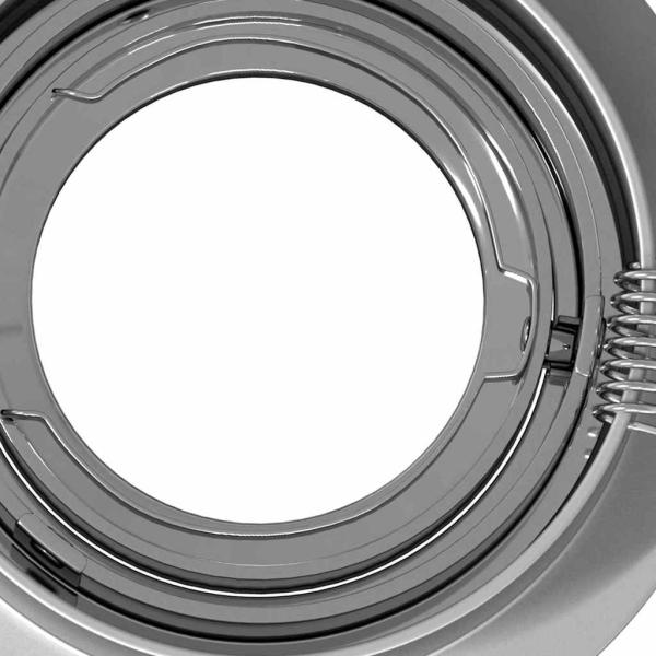 Einbau-Scheinwerfer 6 Stück Rund GU10 Silber Ø91 mm