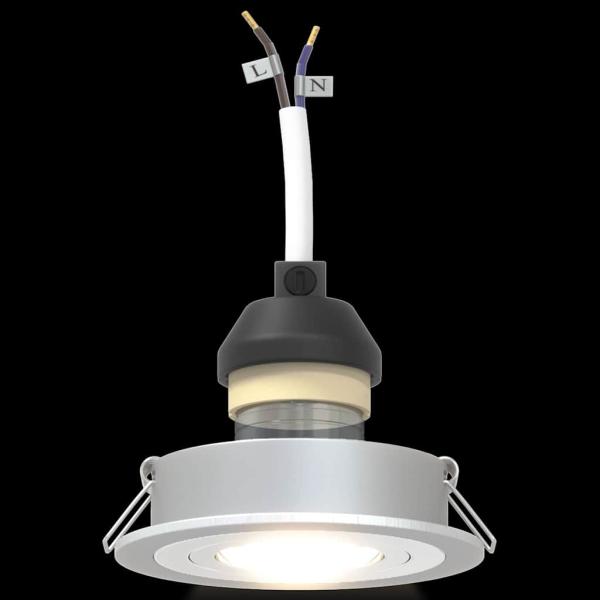 Einbau-Spotlights 24 Stück Rund GU10 Silber Ø91 mm