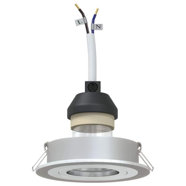 Einbau-Spotlights 24 Stück Rund GU10 Silber Ø91 mm
