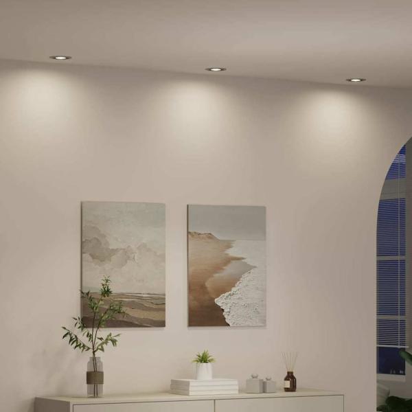 Einbau-Spotlights 24 Stück Rund GU10 Silber Ø91 mm