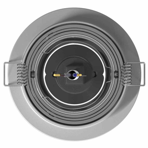 Einbau-Spotlights 24 Stück Rund GU10 Silber Ø91 mm