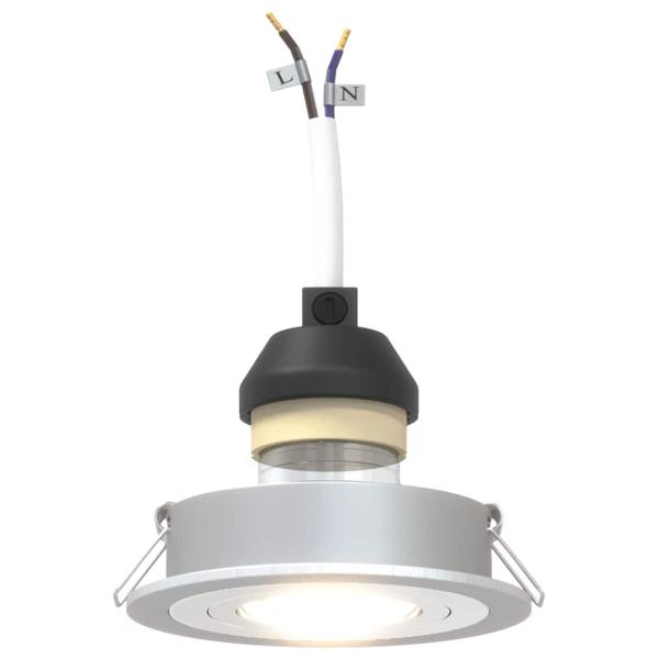 Einbau-Spotlights 24 Stück Rund GU10 Silber Ø91 mm