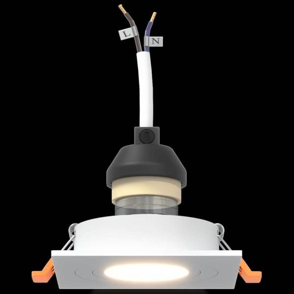 Eingebaute Strahler 12 Stück Quadratisch GU10 Weiß 91x91 mm
