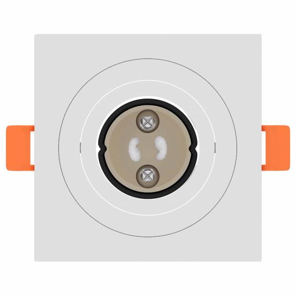 Eingebaute Strahler 12 Stück Quadratisch GU10 Weiß 91x91 mm
