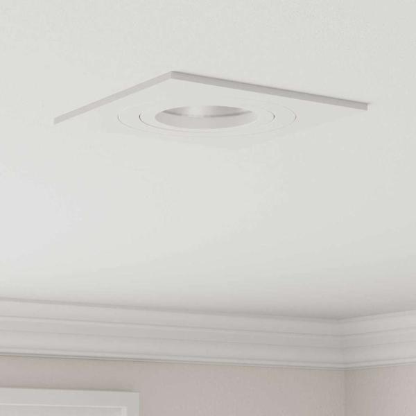 ARDEBO.de - Einbau-Strahler 24 Stück Quadratisch GU10 Weiß 91x91 mm
