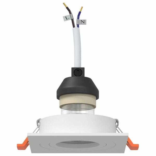 Einbau-Strahler 24 Stück Quadratisch GU10 Weiß 91x91 mm