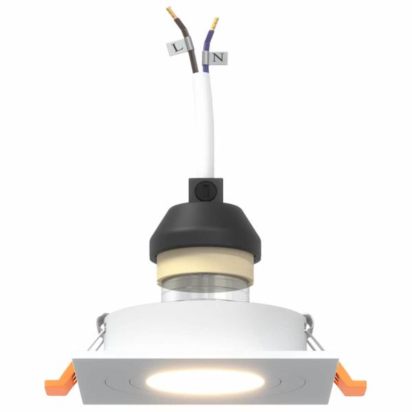 Einbau-Strahler 24 Stück Quadratisch GU10 Weiß 91x91 mm
