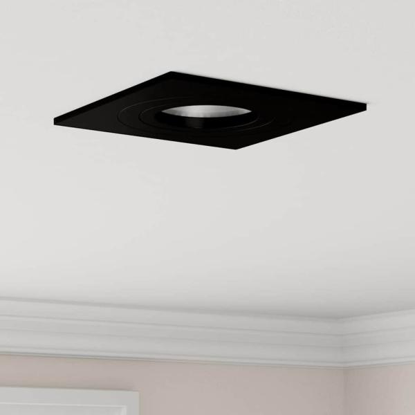 ARDEBO.de - Einbau-Spotlights 24 Stück Quadratisch GU10 Schwarz 91x91 mm