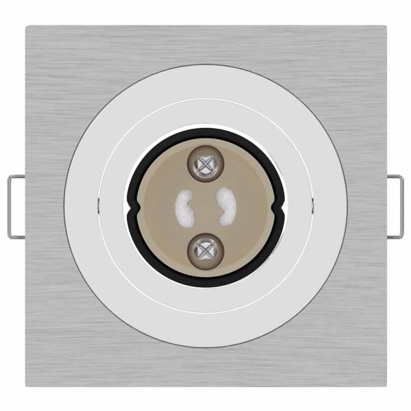 Einbau-Spotlights 6 Stück Quadratisch GU10 Silber 91x91 mm