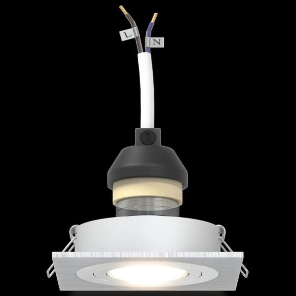 Eingebaute Spotlights 24 Stück Quadratisch GU10 Silber 91x91 mm