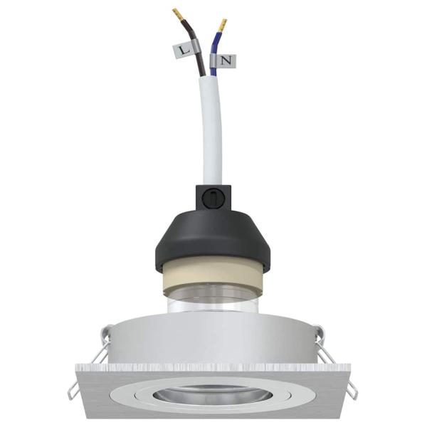 Eingebaute Spotlights 24 Stück Quadratisch GU10 Silber 91x91 mm