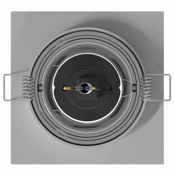 Eingebaute Spotlights 24 Stück Quadratisch GU10 Silber 91x91 mm