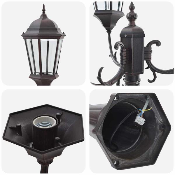 Gartenlaterne Bronze Metall 61 x 53 x 235 cm Gartenlaterne