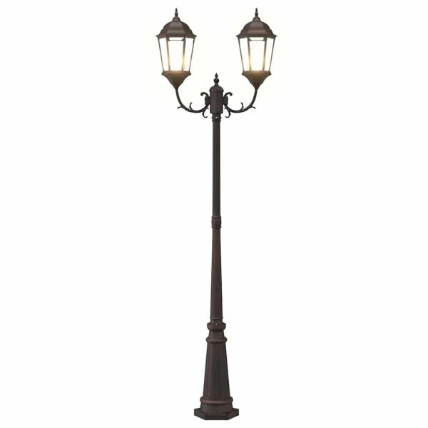 Gartenlichtmast Bronze Aluminium 68 x 20 x 235 cm Gartenlichtmast