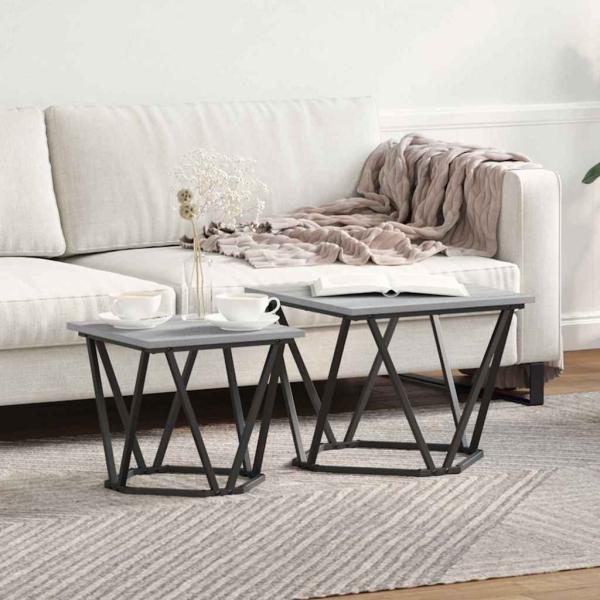 ARDEBO.de - Graue Sonoma Holzwerkstoff und Metall Mittel Langlebig