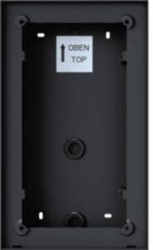ARDEBO.de Hager REW406X Aufputz-Gehäuse für intercom mono, 1 Taste, 259x154x42,5mm, schwarz
