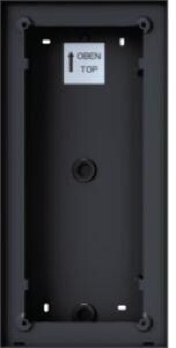 ARDEBO.de Hager REW407X Aufputz-Gehäuse für intercom mono, 2/3/4 Tasten, 319x154x42,5mm, schwarz