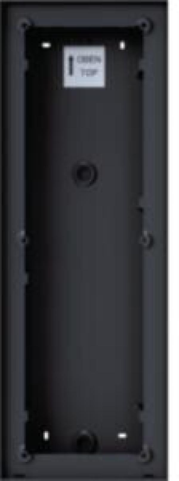 ARDEBO.de Hager REW410X Aufputz-Gehäuse für intercom mono, 6/8 Taste, 439x154x42,5mm, schwarz