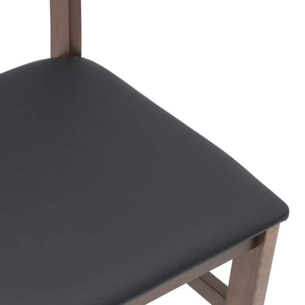 Esszimmerstühle mit Kissen 2 Stk. Braun Massivholz Gummibaum