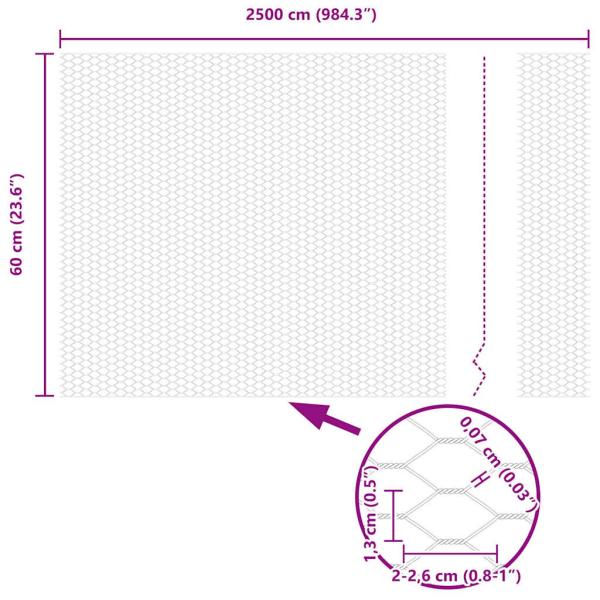 Zaunpfosten 11 Stück U-Kanal Grün 60 cm aus Stahl, Sechseckzaun Grün 0,6x25 m aus Stahl