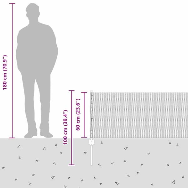 Zaunpfosten 11 Stück U-Kanal Grün 60 cm aus Stahl, Sechseckzaun Grün 0,6x25 m aus Stahl