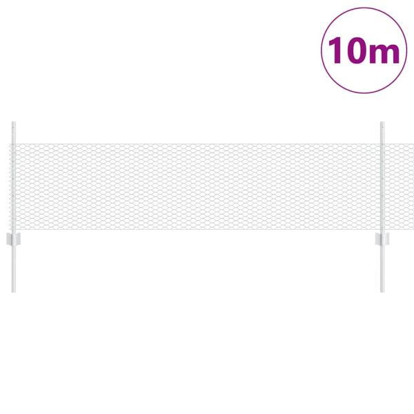 Zaunpfosten 5 Stück U-Profil 60 cm Verzinkter Stahl, Sechseckzaun 0.5x10 m Verzinkter Stahl