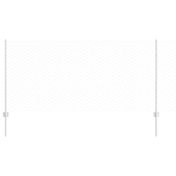 Zaunpfosten 10 Stück U-Kanal 140 cm verzinkter Stahl, Sechseckzaun 1x50 m verzinkter Stahl