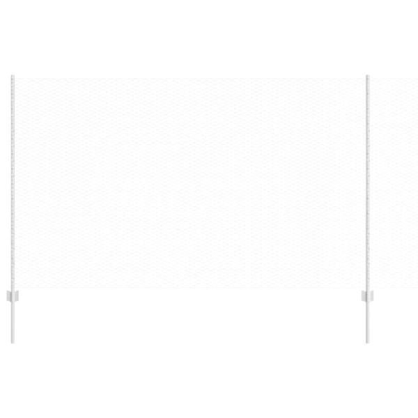 Zaunpfosten 22 Stück U-Kanal 140 cm verzinkter Stahl, Sechseckzaun 1,4x50 m verzinkter Stahl