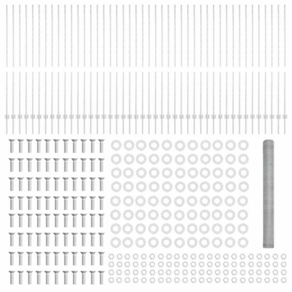 Zaunpfosten 22 Stück U-Kanal 160 cm verzinkter Stahl, Sechseckzaun 1,6x100 m verzinkter Stahl
