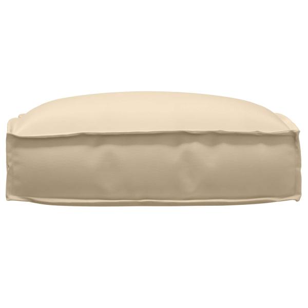 ARDEBO.de - Außenkissen Beige Polyester 50 cm x 50 cm Umkehrbar Kissen