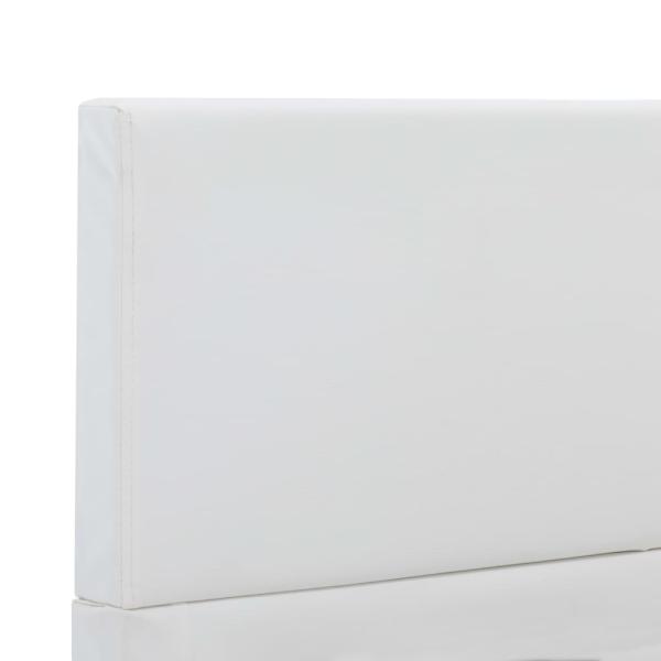 Bettgestell Weiß Kunstleder 100x200 cm