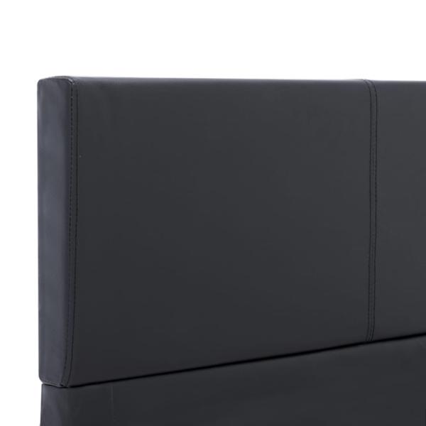 Bettgestell Schwarz Kunstleder 90x200 cm