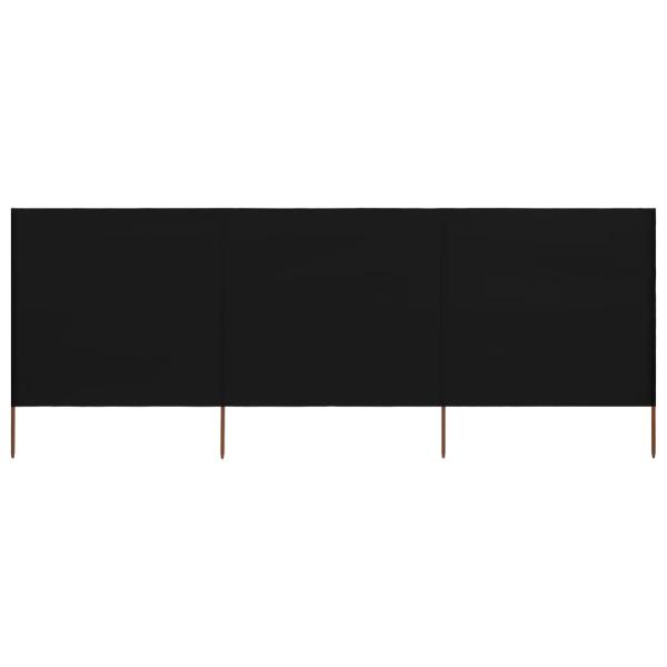 ARDEBO.de - 3-teiliges Windschutzgewebe 400 x 160 cm Schwarz
