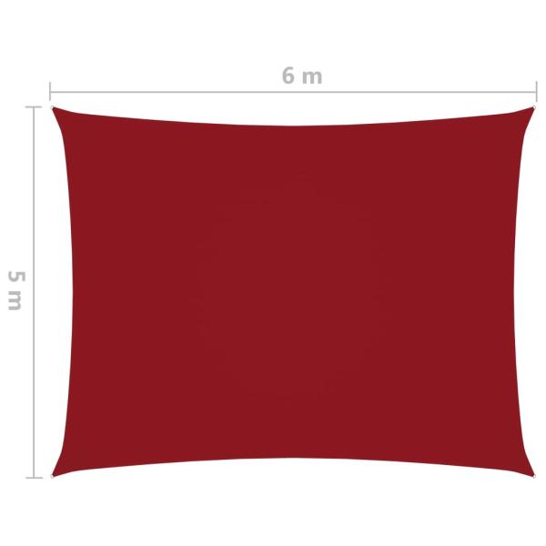 Sonnensegel Oxford-Gewebe Rechteckig 5x6 m Rot