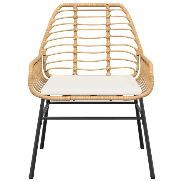 9-tlg. Garten-Essgruppe mit Kissen Braun Poly Rattan Glas